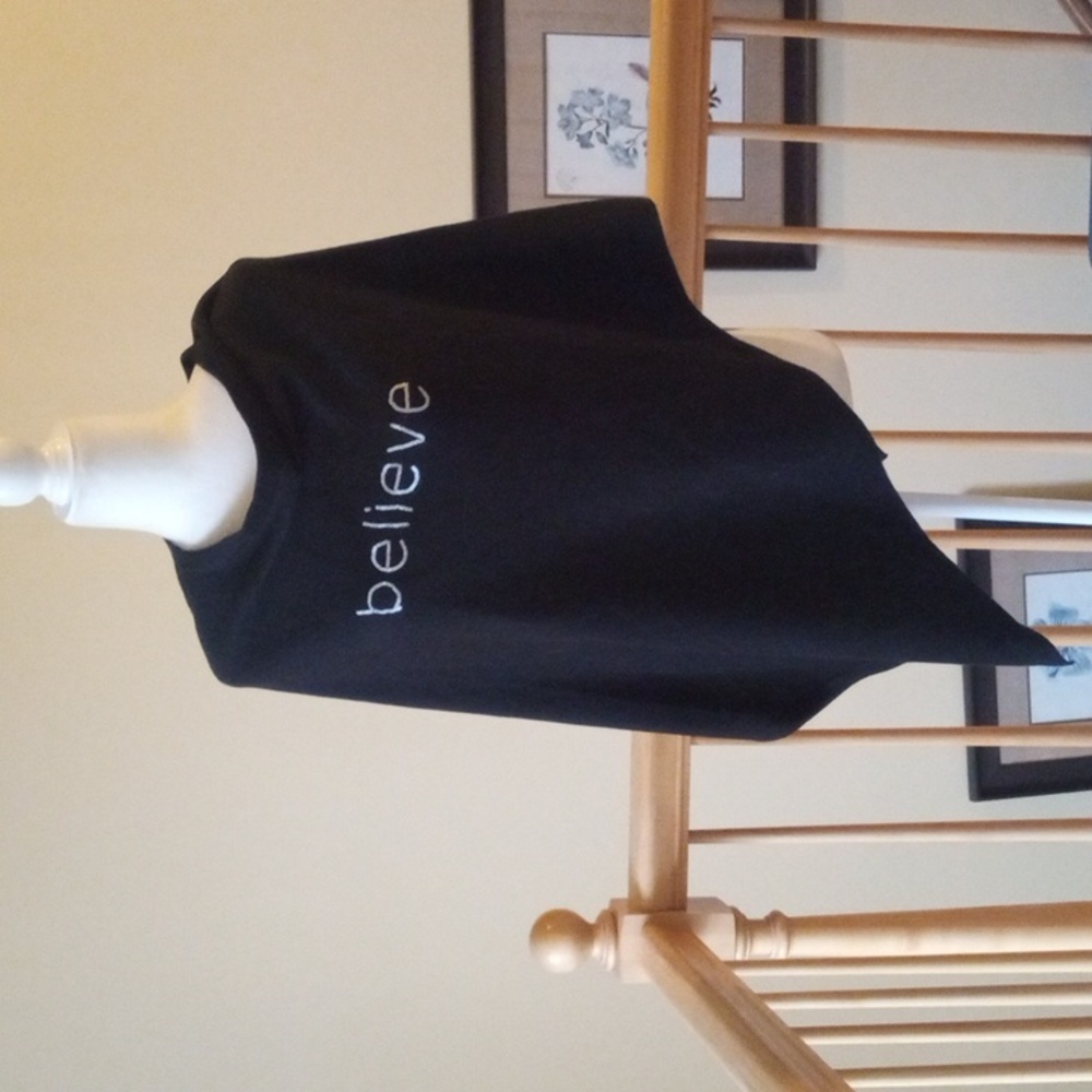 Top It Off brand Believe cotton blend stretchy knit poncho one size fits all